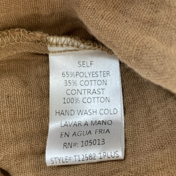 Andree Waffle Knit Top Long sleeve Boho 2X NWT - Picture 8 of 10